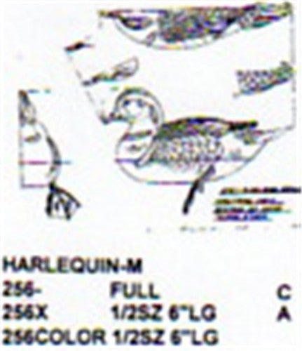 Harlequin Resting On Water Carving Pattern - Cherry Tree Toys