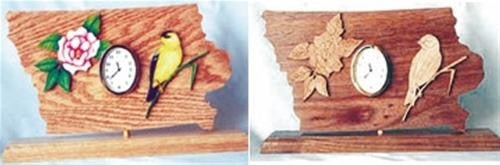 Iowa Scroll Saw Clock Pattern - Cherry Tree Toys