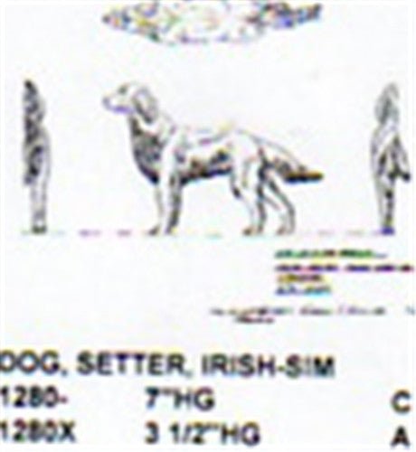 Irish Setter Standing 3 1/2" High Carving Pattern - Cherry Tree Toys