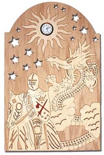 Knight and Dragon Clock Pattern - Cherry Tree Toys