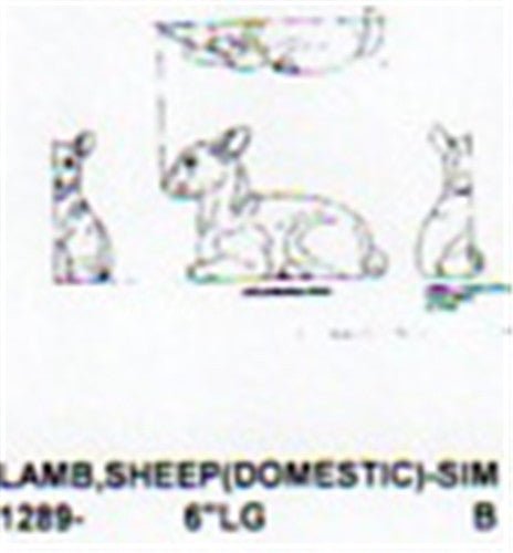 Lamb Lying Down 6" Long - Cherry Tree Toys