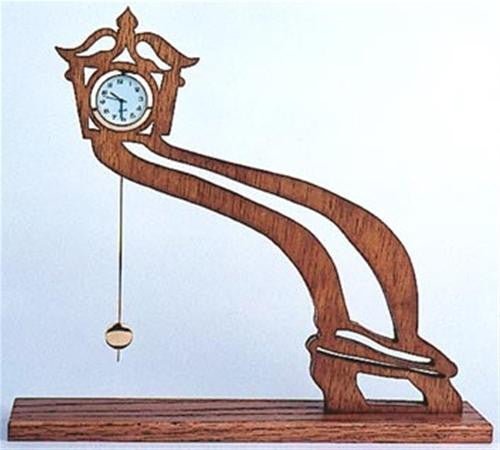 Leaning Bent Scroll Saw Clock Plan - Cherry Tree Toys