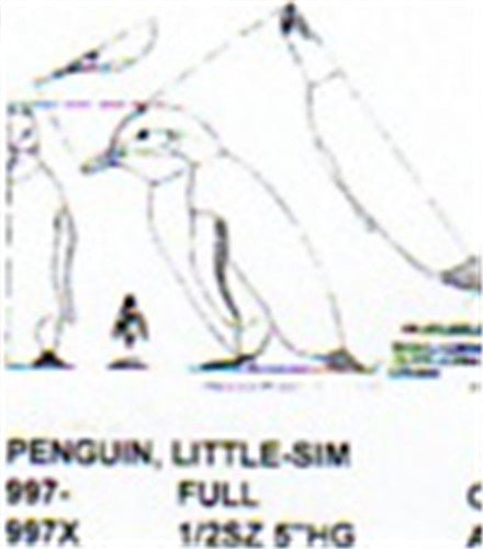 Little Penguin Standing 10" High Carving Pattern - Cherry Tree Toys