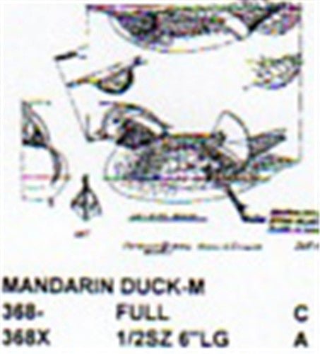 Mandarin Duck Resting On Water Carving Pattern - Cherry Tree Toys