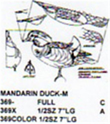 Mandarin Duck Standing Carving Pattern - Cherry Tree Toys