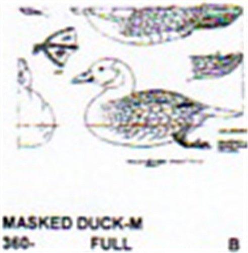 Masked Duck Resting On Water Carving Pattern - Cherry Tree Toys