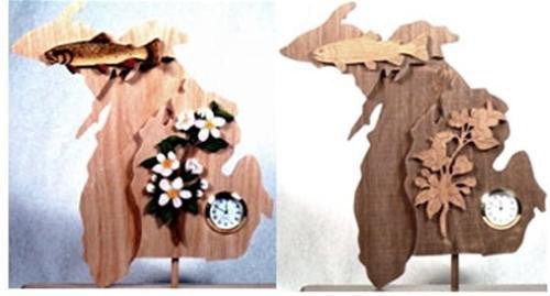 Michigan Scroll Saw Clock Pattern - Cherry Tree Toys