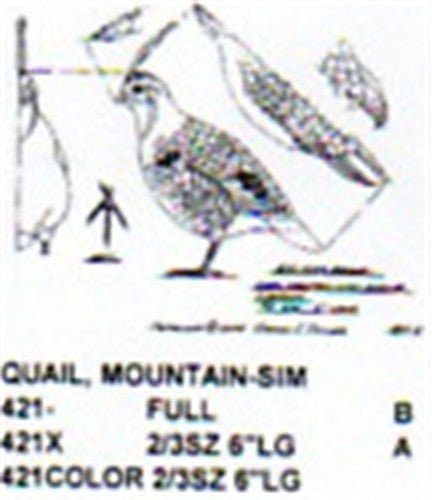 Mountain Quail Standing Carving Pattern - Cherry Tree Toys