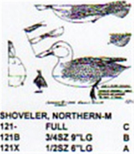 Northern Shoveler Resting On Water Carving Pattern - Cherry Tree Toys