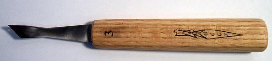 Occ Tools Gouges OCC #3 x 3/8 Sweep Gouge Skew Bent Left | Cherry Tree Toys