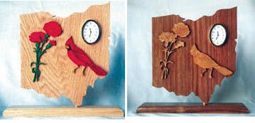 Ohio Scroll Saw Clock Pattern - Cherry Tree Toys