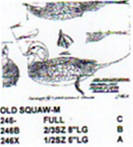 Old Squaw Resting On Water Carving Pattern - Cherry Tree Toys