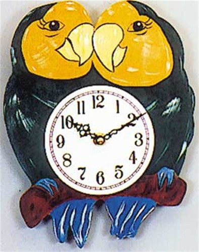 Parrots Clock Scroll Saw Pattern - Cherry Tree Toys