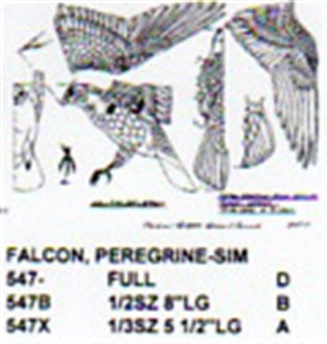 Peregrine Falcon Flying/Landing Carving Pattern - Cherry Tree Toys