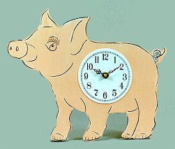 Pig Clock Scroll Saw Pattern - Cherry Tree Toys