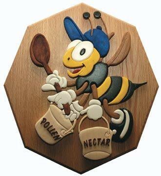 Pollen Bee Intarsia Plan - Cherry Tree Toys