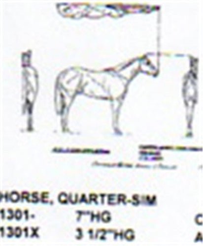 Quarter Horse Standing 3 1/2" High - Cherry Tree Toys