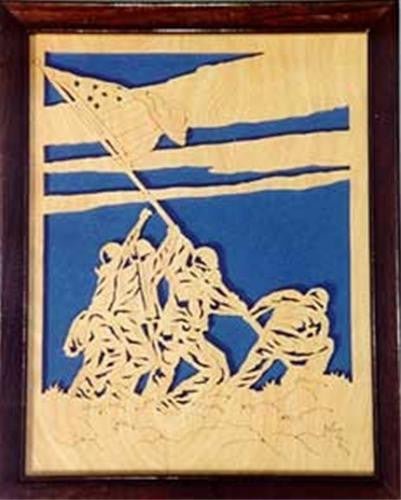 Raising the Flag At Iwo Jima Scroll Saw Plan - Cherry Tree Toys