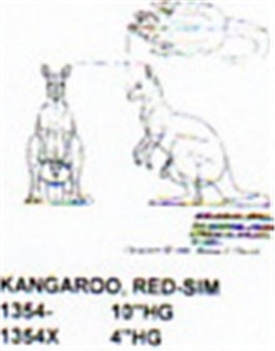 Red Kangaroo Standing - Hind Legs 4" " High - Cherry Tree Toys