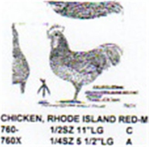 Rhode Island Red Chicken Male Standing 1/2 size - Cherry Tree Toys