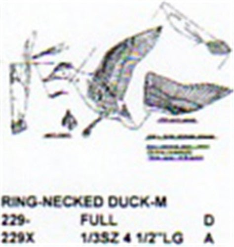Ring Necked Duck Male Flying/Landing Carving Pattern - Cherry Tree Toys