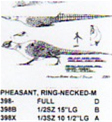 Ring Necked Pheasant Crouched Carving Pattern - Cherry Tree Toys