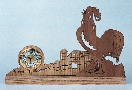 Rooster Scroll Saw Clock Pattern - Cherry Tree Toys