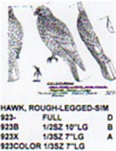 Rough Legged Hawk Perching Carving Pattern - Cherry Tree Toys