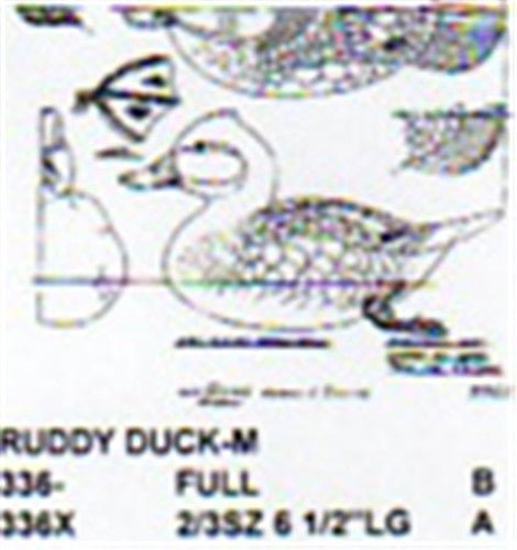 Ruddy Duck Resting On Water Carving Pattern - Cherry Tree Toys