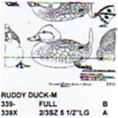 Ruddy Duck Resting On Water/Displaying Carving Pattern - Cherry Tree Toys