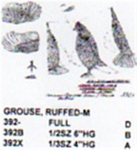 Ruffed Grouse Drumming Carving Pattern - Cherry Tree Toys