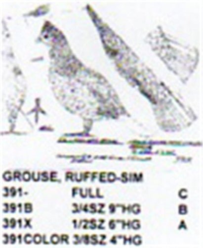 Ruffed Grouse Standing Carving Pattern - Cherry Tree Toys