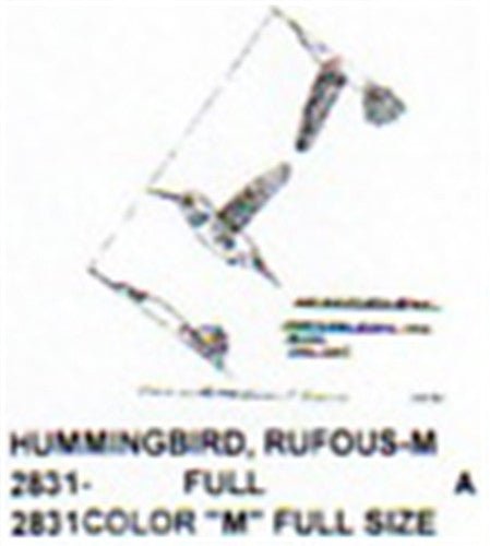 Rufous Hummingbird Carving Pattern - Cherry Tree Toys