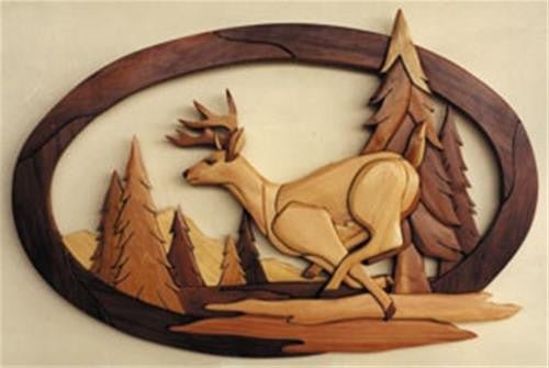 Running Deer Intarsia Plan - Cherry Tree Toys