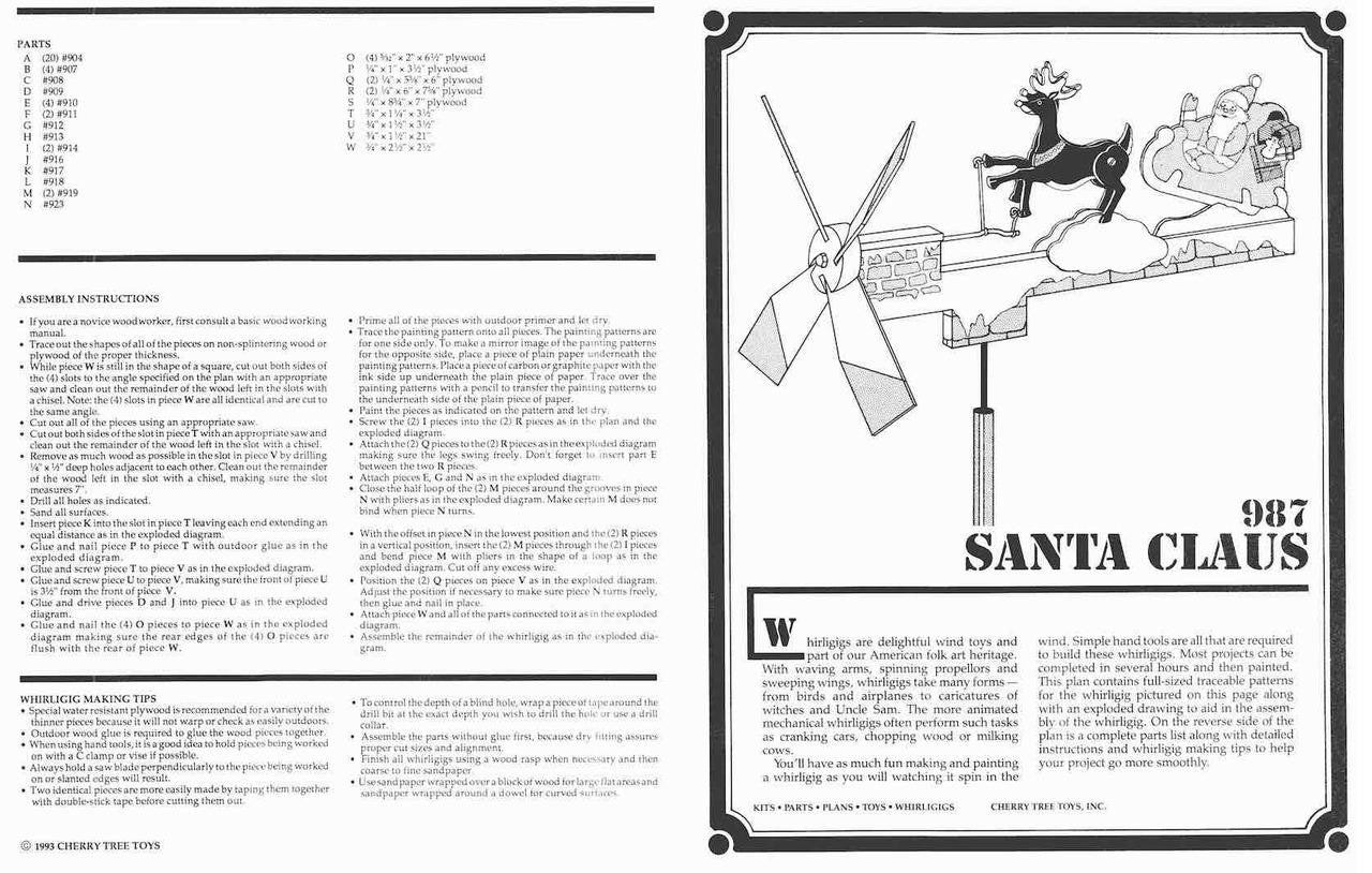 Santa Claus Whirligig Plan - Cherry Tree Toys