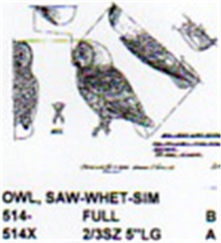 Saw Whet Owl Perching Carving Pattern - Cherry Tree Toys