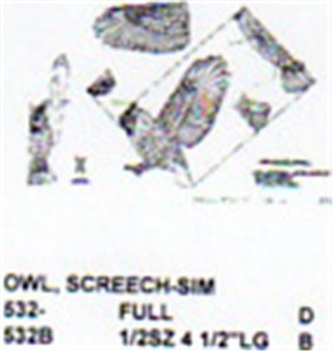 Screech Owl Flying/Landing Carving Pattern - Cherry Tree Toys