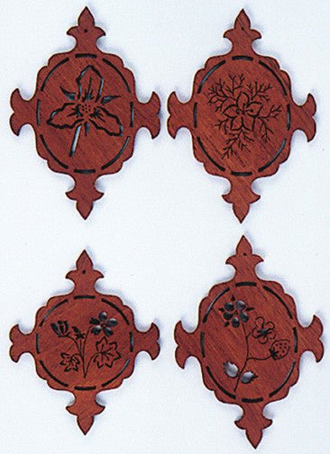 Set of 4 Oval Ornaments Pattern - Cherry Tree Toys