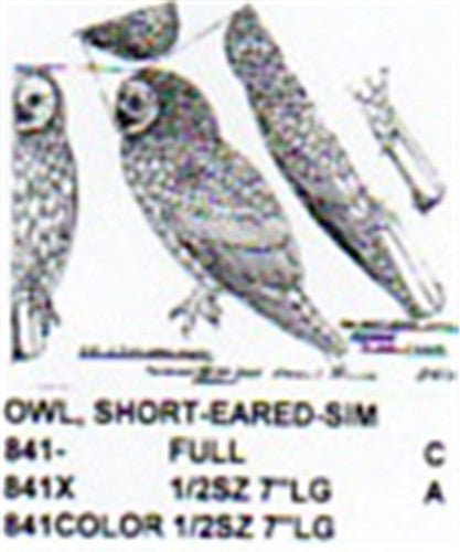 Short Eared Owl Perching Carving Pattern - Cherry Tree Toys