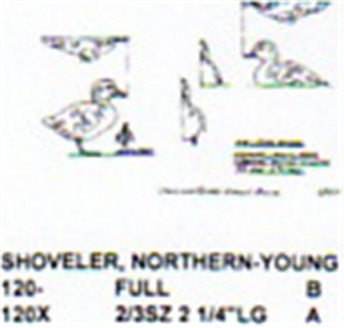 Shoveler Downy Young Standing/Resting On Water Carving Pattern - Cherry Tree Toys