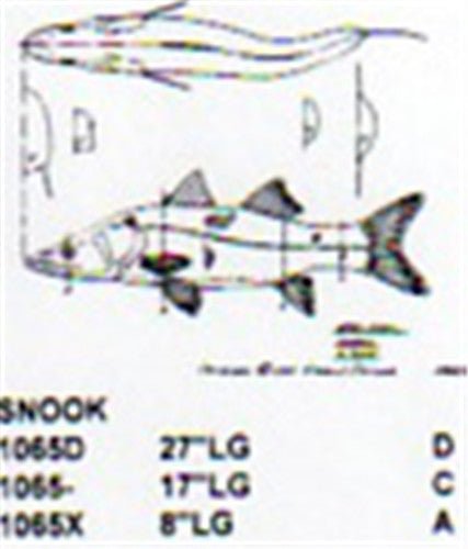 Snook Mouth Closed 8" Long Carving Pattern - Cherry Tree Toys