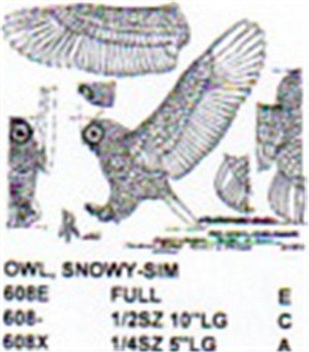 Snowy Owl Flying/Landing Carving Pattern - Cherry Tree Toys