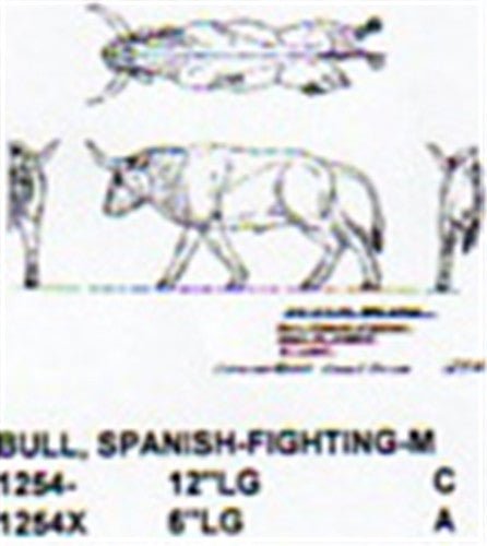 Spanish - Fighting Bull Ready to Charge 12" Long - Cherry Tree Toys