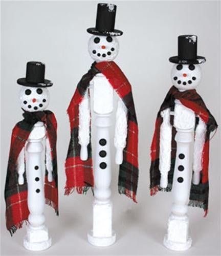 Spindle Snowmen Plan - Cherry Tree Toys