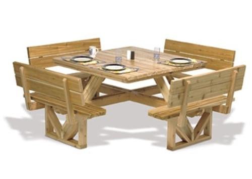 Square Picnic Table Woodworking Plan - Cherry Tree Toys