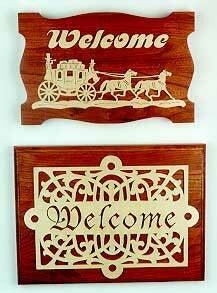 Stagecoach Scroll Saw Welcome Sign Pattern - Cherry Tree Toys