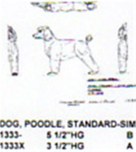 Standard Poodle Standing 3 1/2" High - Cherry Tree Toys