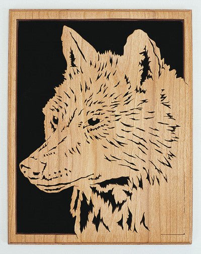 Staring Wolf Scroll Saw Clock Pattern - Cherry Tree Toys