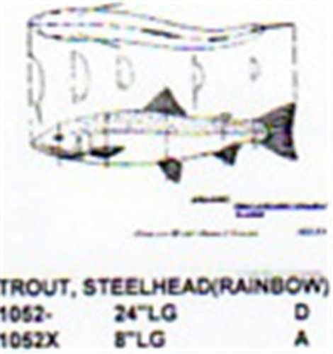 Steelhead Trout 8" Carving Pattern - Cherry Tree Toys