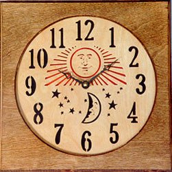Sun And Moon Scroll Saw Clock Pattern | Cherry Tree Toys